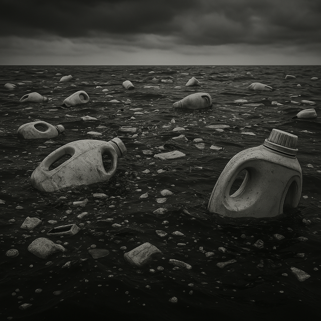 Plastic waste in ocean